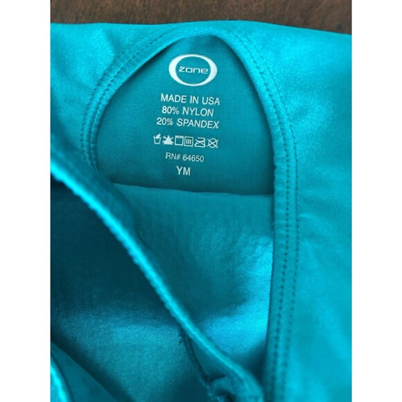 Wrights‎ Ozone Gymnastics Turquoise Sequins Leotard Size Youth Medium - Picture 4 of 4